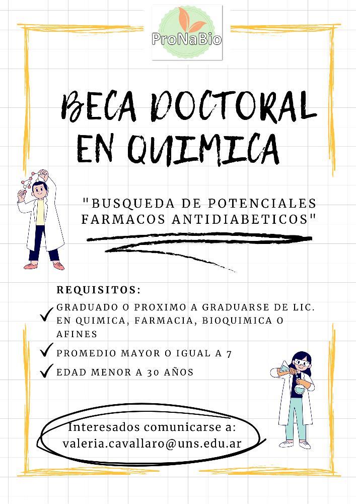 ProNaBio - Beca Doctoral en Química