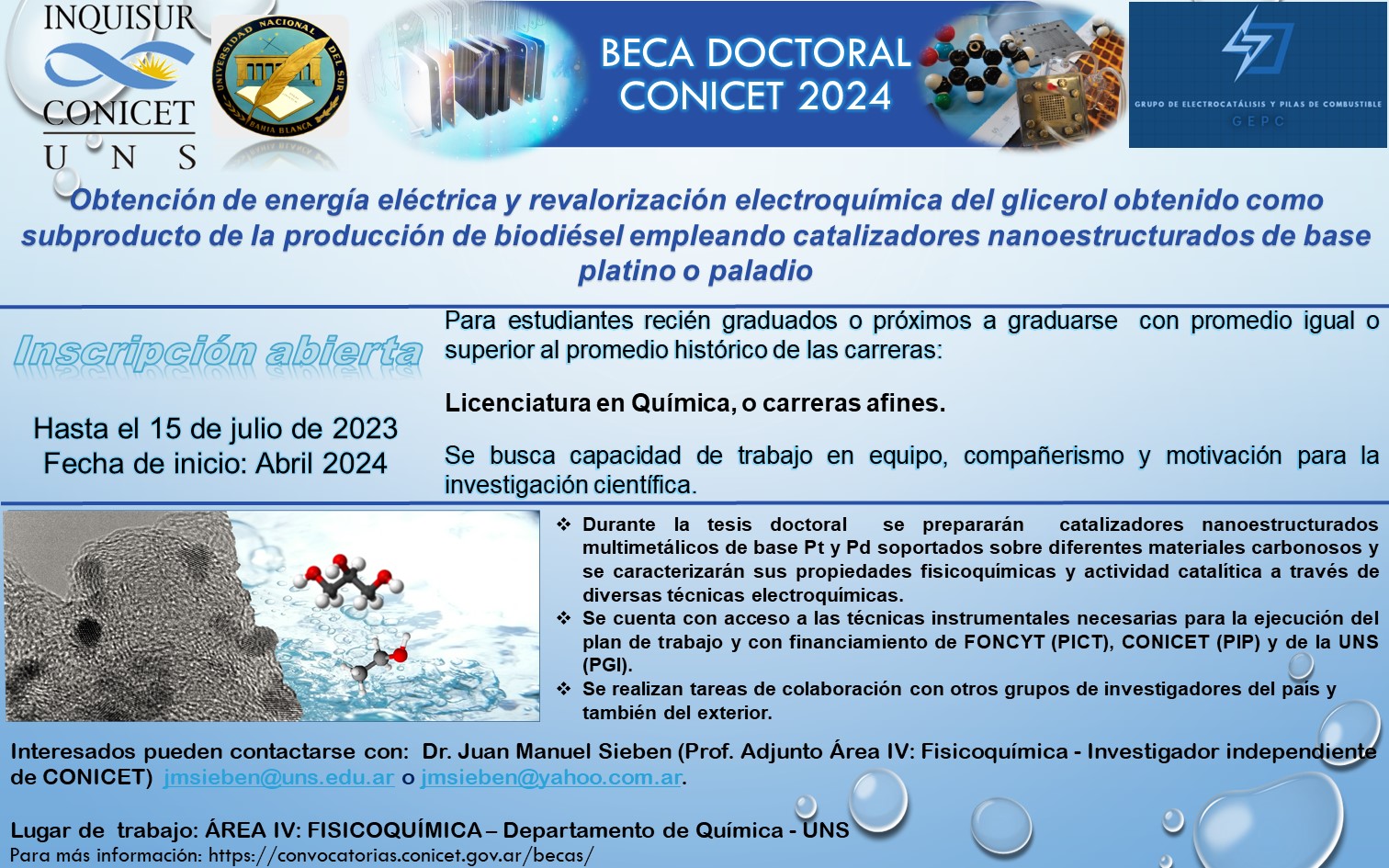 Beca Doctoral CONICET 2024