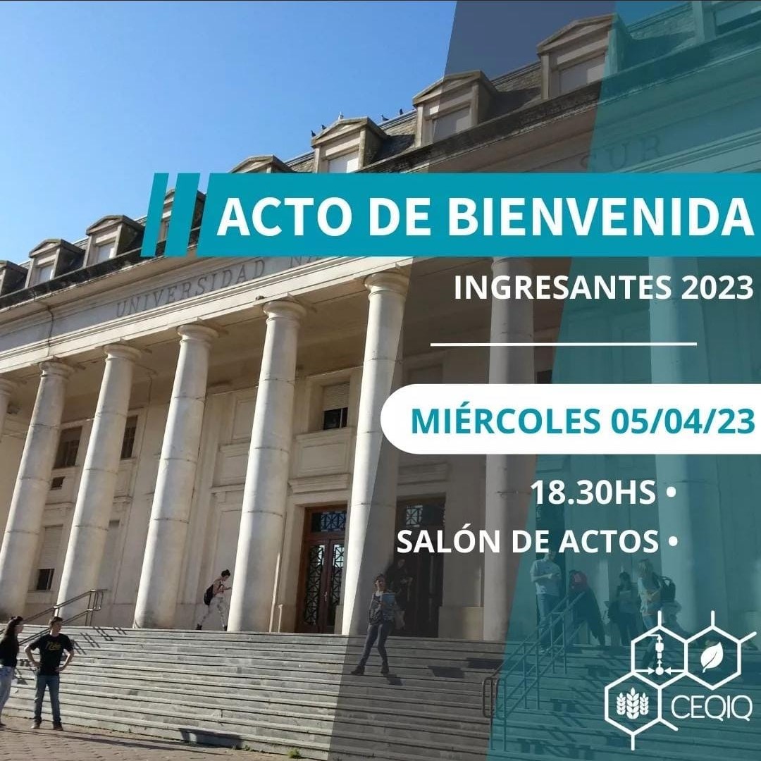 Invitación al Acto de Bienvenida INGRESANTES 2023 - CEQIQ