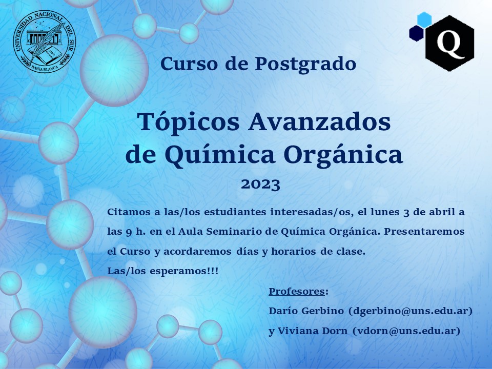 Curso de Postgrado: Tópicos Avanzados de Química Orgánica