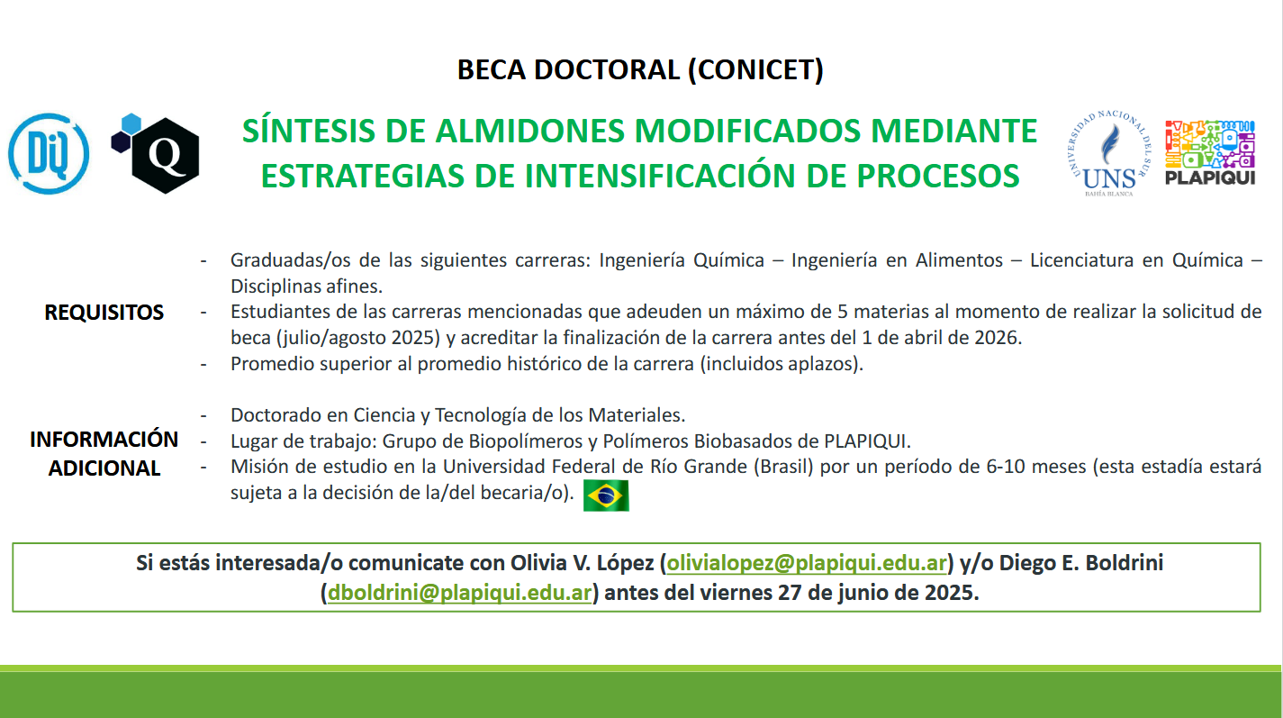 Beca doctoral CONICET