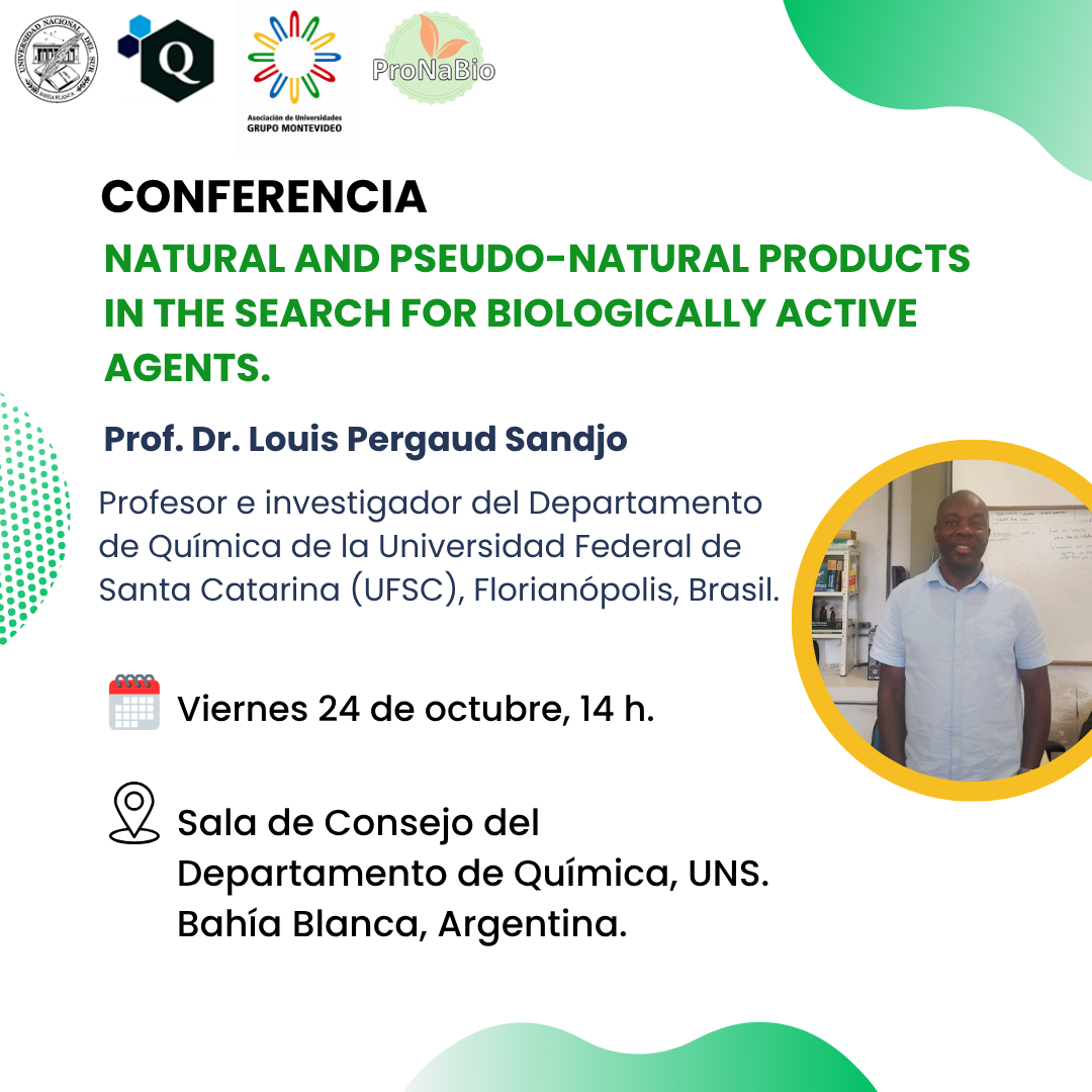 Flyer conferencia Louis. P. Sandjo