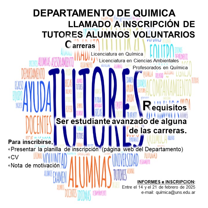 Llamado a inscripción de TUTORES ALUMNOS VOLUNTARIOS